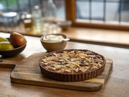 Tom Kerridge's Pear and Chocolate Frangipane Tart