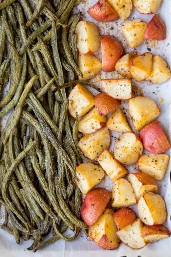 Sheet Pan Green Beans and New Potatoes