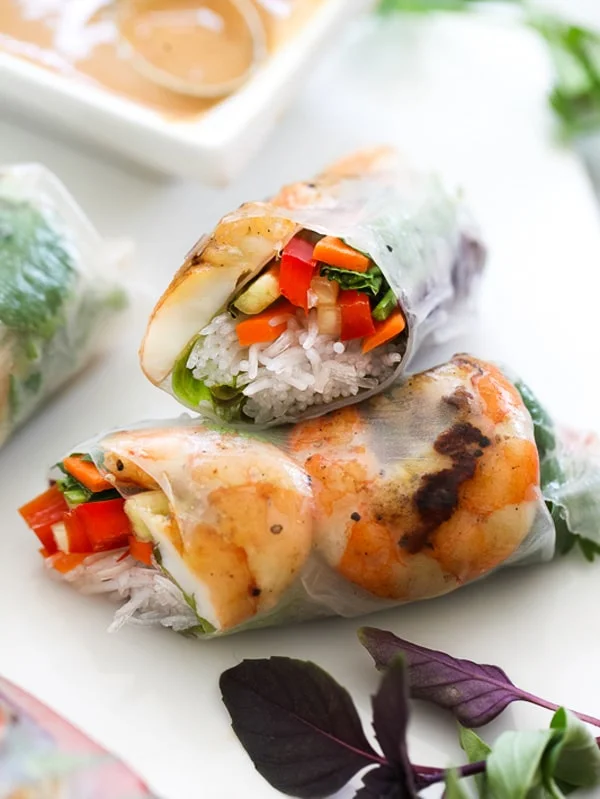 Vietnamese Grilled Shrimp Spring Rolls