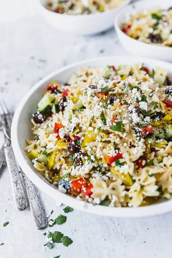 15-Minute Mediterranean Pasta Salad with Feta