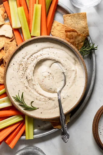 Rosemary White Bean Dip with Cottage Cheese