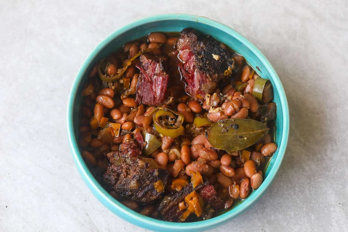 Instant Pot Pinto Beans with Smoked Brisket