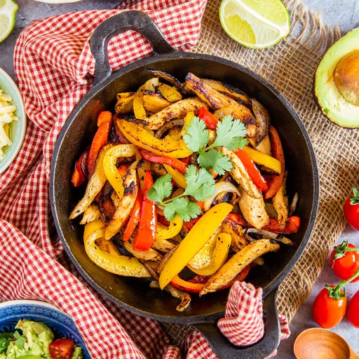 Fajitas de pavo asado sobrante
