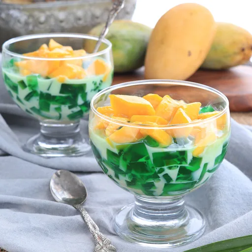 Postre de mango y pandan