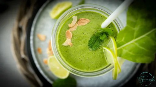Batido mojito de espinacas sin alcohol
