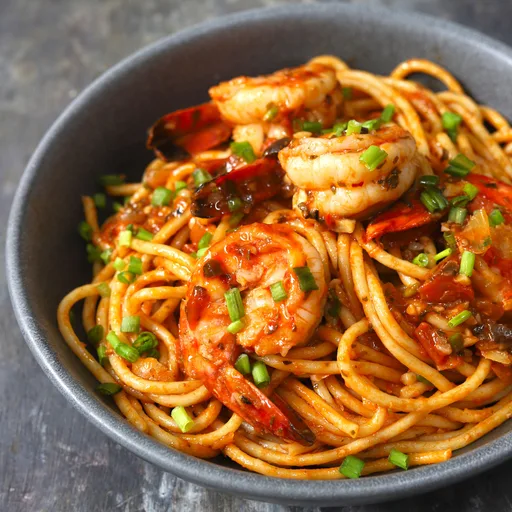 Shrimp Red Sauce Spaghetti Recipe