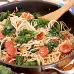 Garlic Parmesan Kale Pasta with Sausage
