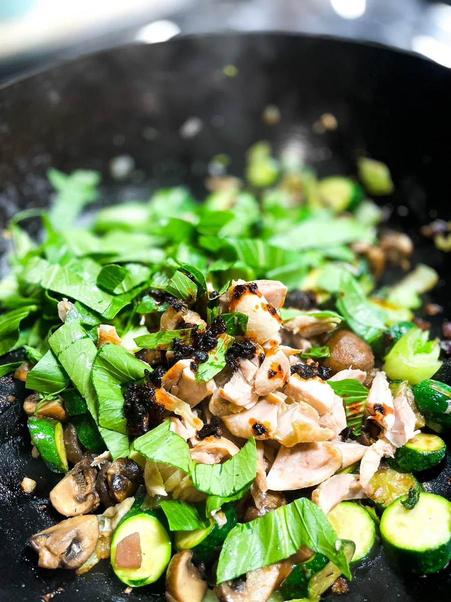 Pak choi stir fry
