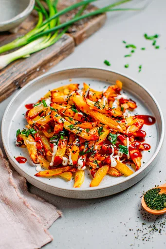 Patatas fritas Okonomiyaki