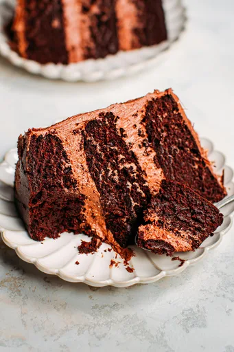 Pastel de chocolate vegano decadente