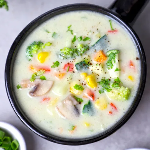 Receta de sopa cremosa de verduras