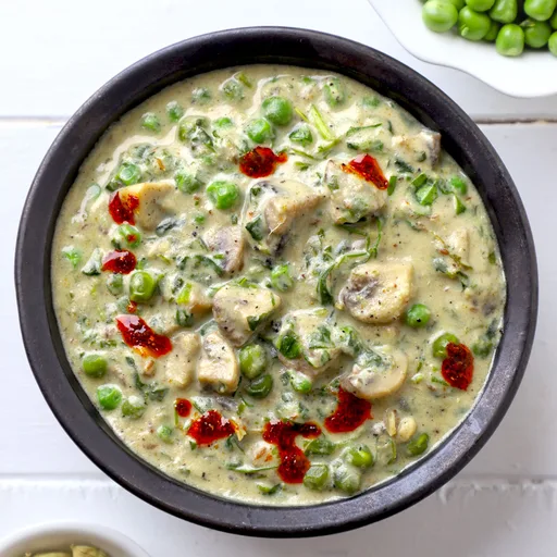 Mushroom Methi Matar Malai Recipe