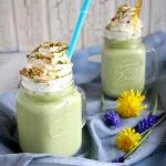 Avocado Smoothie with Matcha and Pistachio