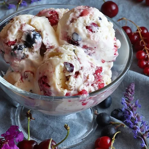 Homemade No-Churn Berry Cheesecake Ice Cream