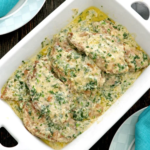 One Pan Creamy Cilantro Chicken