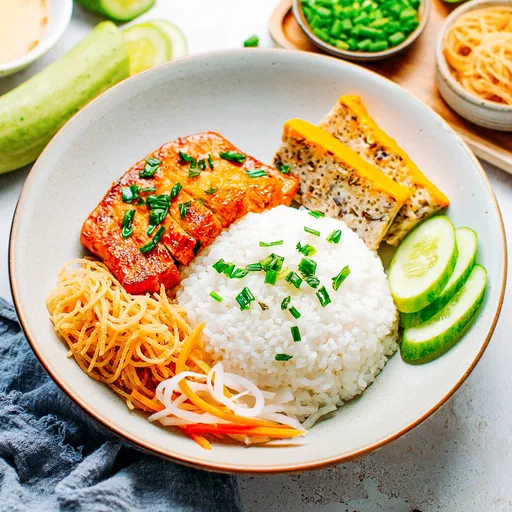 Vietnamese Broken Rice (Cơm Tấm Chay)