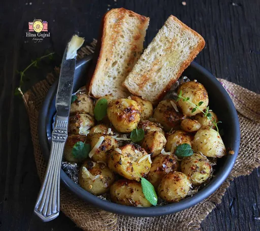 Receta de patatas asadas al ajillo