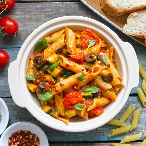 Receta clásica de pasta con salsa de tomate