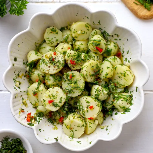 Receta de ensalada de patata con hierbas