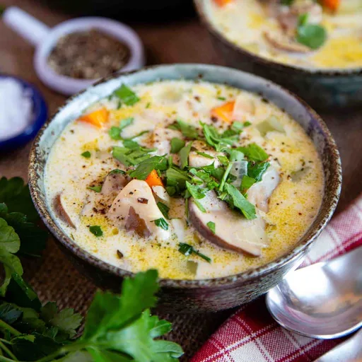 Creamy Chicken Mushroom Soup