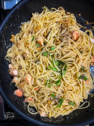 Walnut and Anchovy Linguine