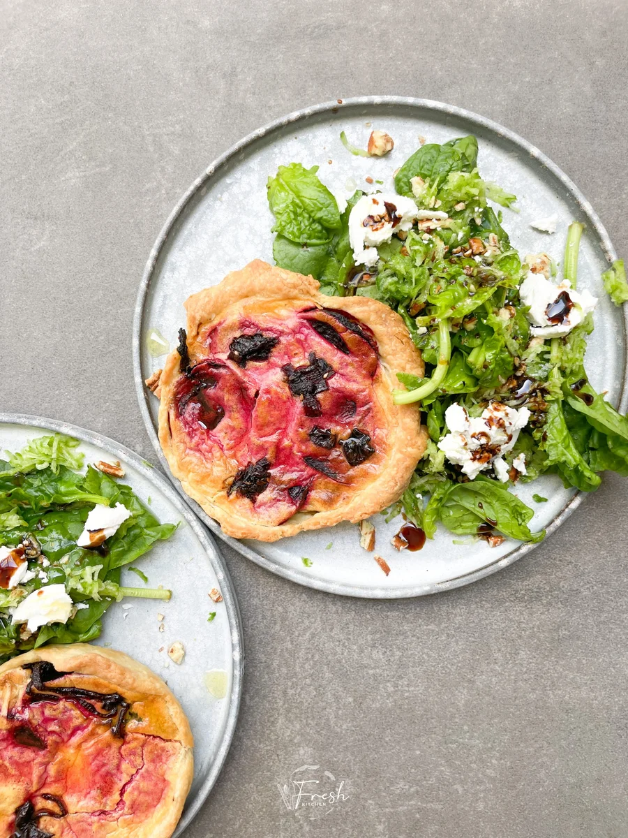 Beetroot and Caramelised Onion Mini Quiches