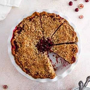 Cranberry Crumble Pie