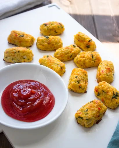 Skinny Baked Cauliflower Tots