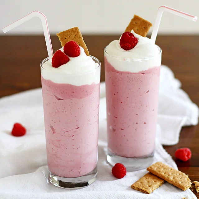 Raspberry Cheesecake Milkshakes