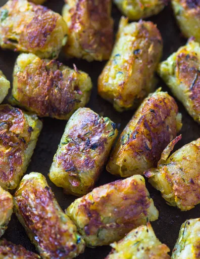Bocaditos al horno de patata y calabacín