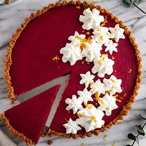 Tarta de arándanos rojos
