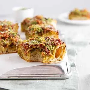 Deep Dish Pesto Pizza
