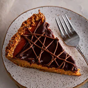 Pastel de calabaza con chocolate