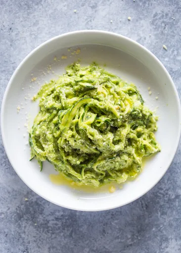 Zucchini Pasta with Avocado Sauce