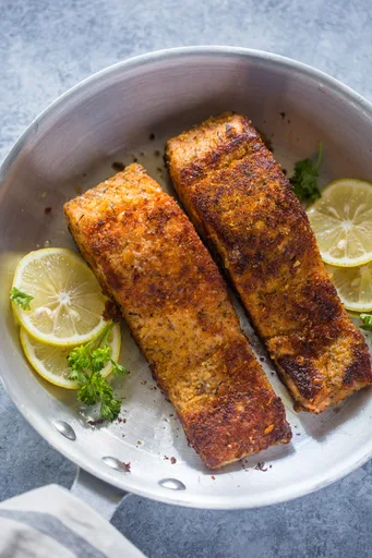 Lemon Almond Crusted Salmon