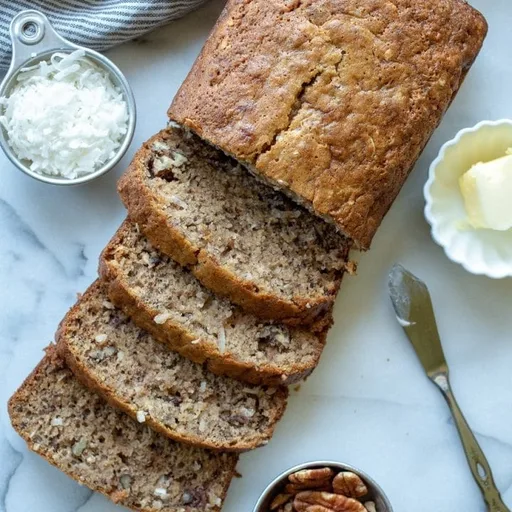 Gluten-Free Coconut Pecan Banana Bread