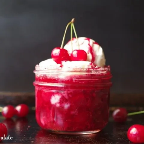 Microwave Cherry Cobbler