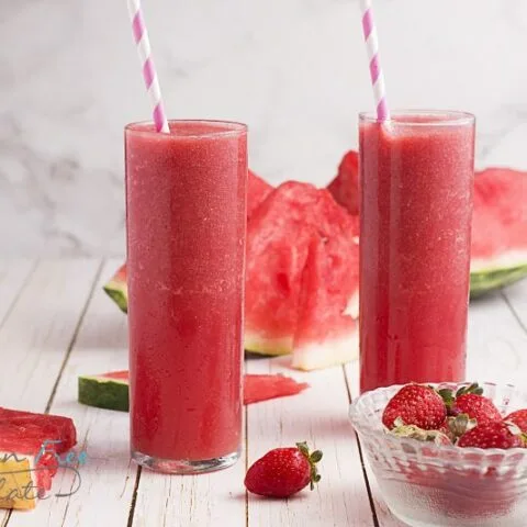 Batido de fresa y sandía