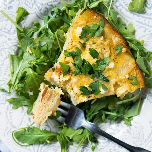 Tortilla española baja en carbohidratos y cetogénica