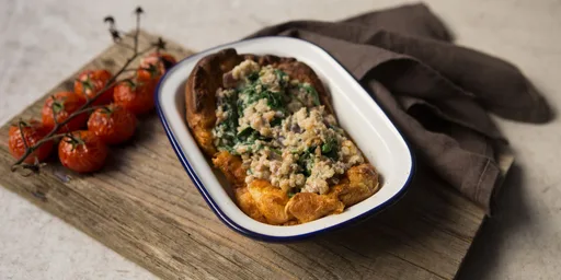 Mushroom and brie-stuffed Yorkshire puddings