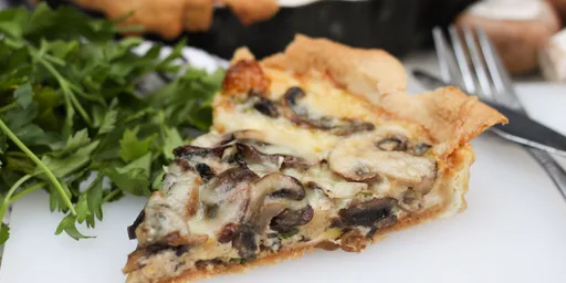 Mushroom and Gruyère tart