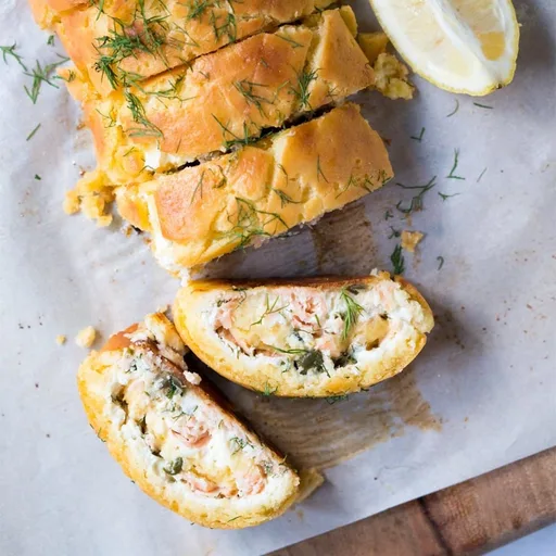 Rollitos de hojaldre de salmón ahumado y ricotta sin gluten y keto