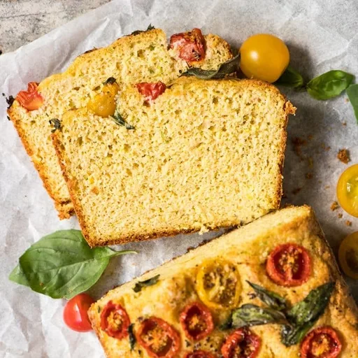 Pan salado de calabacín sin gluten, paleo y ceto