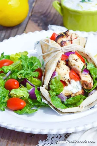 Souvlaki de pollo