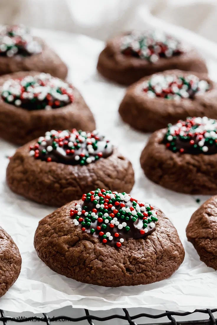 Chocolate Thumbprint Cookies