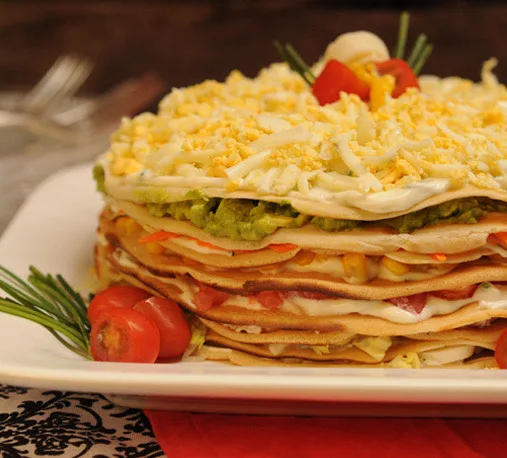 Torta de Panqueques Salada