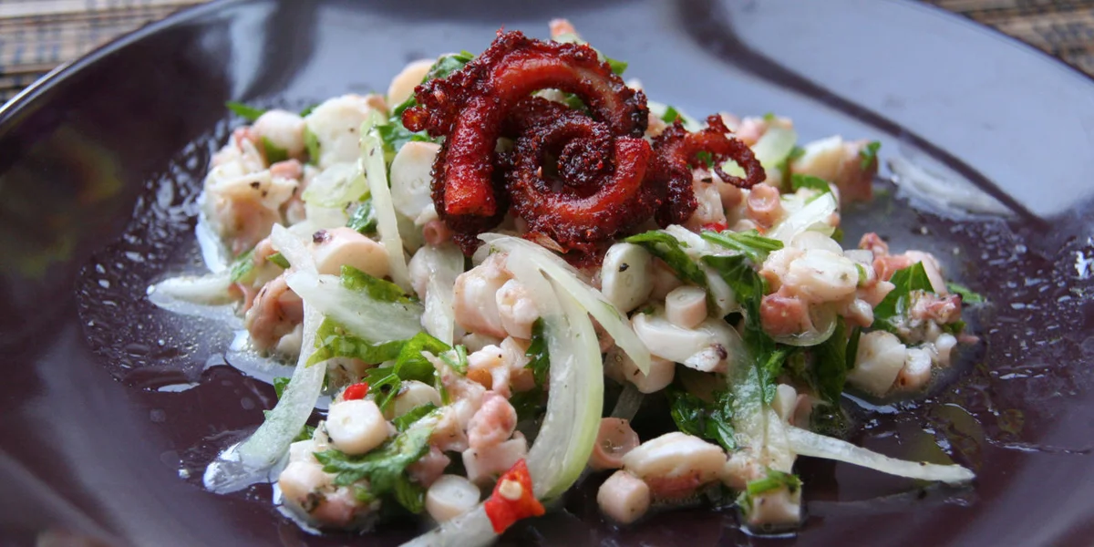 Fresh octopus salad