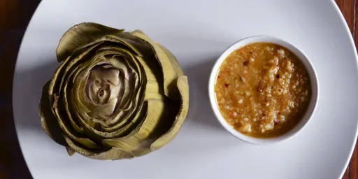 Alcachofas con mantequilla de avellana
