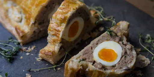 Sausage and egg picnic pie