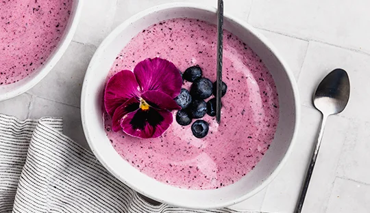 Batido de Arándanos en Bowl